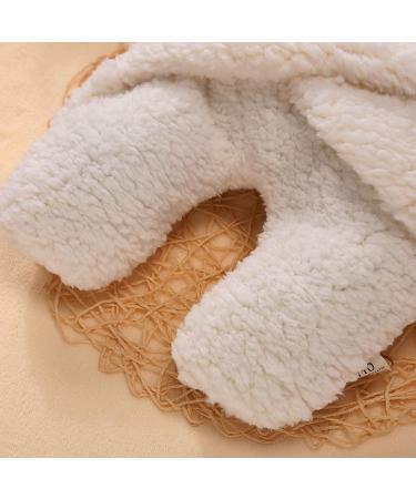 Yinuoday Baby Hooded Swaddle Blanket | Fleece Sleeping Bag for Newborn Boys and Girls - White - Buy Online on SooperMarket.com