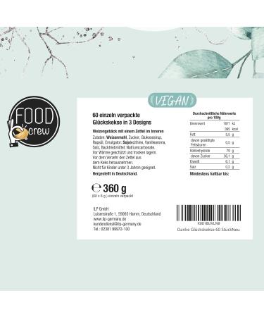 60 Lucky Cookies - Perfect Thank You Gift | Individually Packaged | Made in Germany | Ideal for Weddings & Advent Calendar Filling - Buy Online on SooperMarket.com