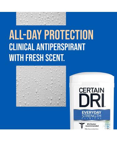 Certain Dri Everyday Strength Clinical Antiperspirant Solid Deodorant 3 Pack - Hyperhidrosis Treatment - Morning Fresh - 2.6oz - Buy Online on SooperMarket.com