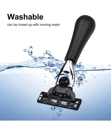 Xiaoxin Portable Metal Razor with PU Storage Bag | 3-Blade Washable Manual Mustache Removal Tool - Safety Bar Design for Perfect Grooming - Buy Online on SooperMarket.com