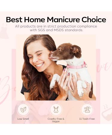 Modelones Pink Gel Nail Polish Set 6 Colors Nude Gel Polish White Pastel French Nail Polish Glitter Pink Soak Off LED Gel Nail Starter Kit Shellac Nail Varnish DIY Salon Manicure Gift for Woman rose Tea 1.17 ml (Pack of 6) - Buy Online on SooperMarket.com