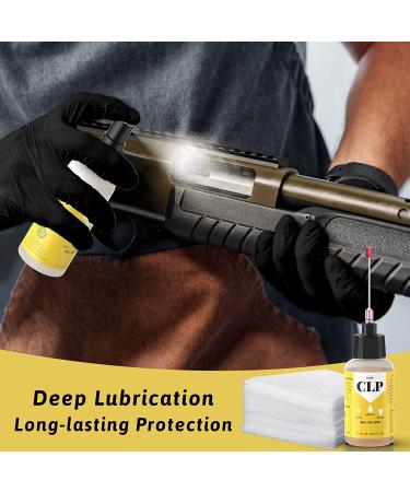Qucship Gun Cleaning Kit - Multi-Purpose CLP Gun Cleaner & Lubricant Set - 2oz & 1oz Needle Oiler - Protects & Lubricates Firearms - Buy Online on SooperMarket.com