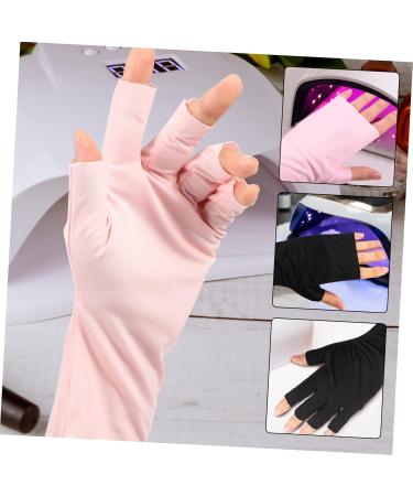 Healeved 4 Pairs Nail Gloves Manicure Gloves Protection Nail Supplies Gloves Anti Uv Gloves Uv Gloves for Nails Rays Gloves Fingerless Gloves Uv Anti Gloves Nail Anti-uv Nylon - Buy Online on SooperMarket.com