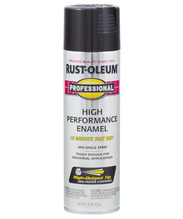 Rust-Oleum 7579838 Professional High Performance Enamel Spray Paint  15 Oz  Gloss Black Gloss Black 15 Ounce (Pack of 1) Paint