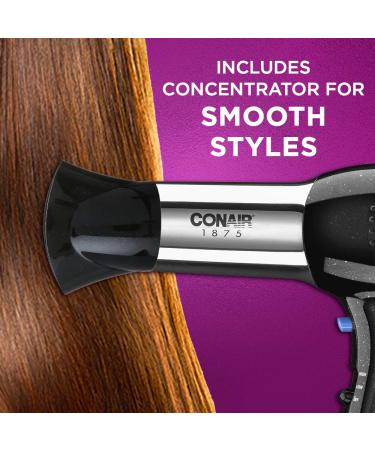 Conair 1875 Watt Professional Hair Dryer with Ionic Conditioning - Black/Chrome - Buy Online on SooperMarket.com