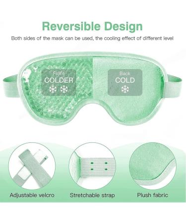Gamufw Cooling Eye Mask Hot Cold Therapy Gel Eye Mask for Puffy Eye Migraine Relief Headache Dark Circles Dry Eyes Swollen Eyes Sinus Pain (Green) - Buy Online on SooperMarket.com