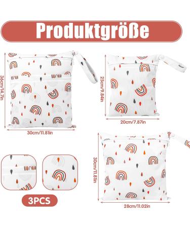Newofview Waterproof Fabric Diapers & Large Wetbag - Cartoon-Print Reusable Cloth Diaper Bag for Baby Trips - Buy Online on SooperMarket.com