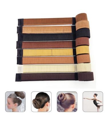 JZK Set of 8pcs Hair Bun Styling Tool Donut Hair Bun Maker Hair Bun Hair DIY Accessory for Woman Girl Lady 8 Colors