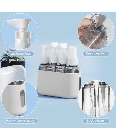 Madenia Travel Bottles Set - 50ml Clear Air Travel Containers for Cosmetics - 4 Piece Set with Labels & Storage Box | International Shipping Available - Buy Online on SooperMarket.com