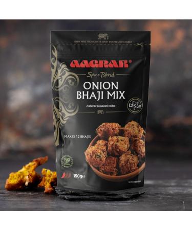 Aagrah Onion Bhaji Mix - 3 x 150g Packs - Authentic Indian Restaurant Recipe Batter Mix - Make Delicious Bhajis and Pakoras at Home in Minutes - Suitable for Vegans 150 g (Pack of 3) - Buy Online on SooperMarket.com