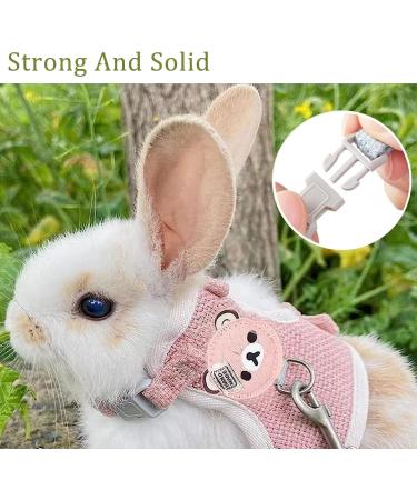 2 Pcs Adjustable Rabbit Leash Rabbit Accessories Rabbit Leash Small Dog Harnesses Adjustable Soft Padded Pet Vest Harness and Lead Set for Bunny Puppy Kitten and Other Small Animals (Pink Blue) - Buy Online on SooperMarket.com