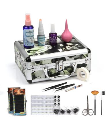 Baisidai Professional 23 in 1 Single Eyelash Extension Kit with Fashion Hard Case - Black False Individual Eyelashes for Grafting - A150 - Buy Online on SooperMarket.com