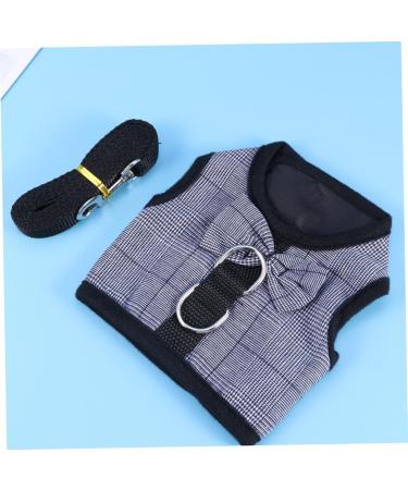 Minkissy 2-Piece Hamster Leash Set - Ferret & Guinea Pig Harness Chinchilla Costume & Rabbit Vest - Sizes Gray & Black - Buy Online on SooperMarket.com