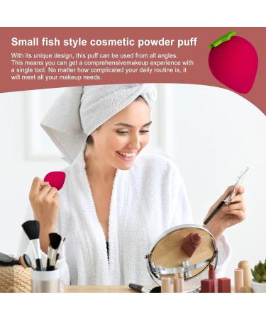Bexdug Cute Makeup Sponge | Cute Fruit Shape Soft Beauty Sponge | Multi-Purpose Cosmetics Sponge Makeup Blender for Beginners Beauty Lovers Women Strawberry - Buy Online on SooperMarket.com