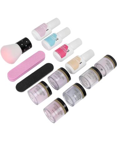 Dip Powder Nail Kit Nail Art Manicure DIY Salon Beginner Extension Kit Nail Dipping Powder Starter Set Nail Art Powder Top Base Coat Gel Dust Brush Manicure Tool Set for Nail K1214 - Buy Online on SooperMarket.com