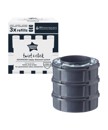 Tommee Tippee nappy pail refill cassettes for Twist & Click sustainable antibacterial GREENFILM 3-pack 3 pieces (1 pack)