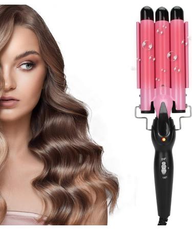 KUIKUI 3 Barrel Curling Iron Wand - Fast Heating Adjustable Temperature and Healthy Hair Styling - Buy Online on SooperMarket.com