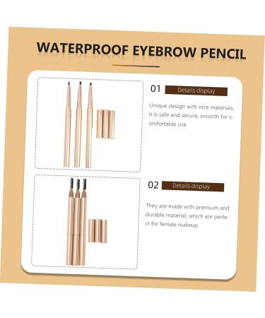 CANIGHT 3pcs Double Ended Eyebrow Pencil Brow Pencil Black Makeup Pen for Eyebrow Makeup Eyebrow Pencil Abs - Buy Online on SooperMarket.com
