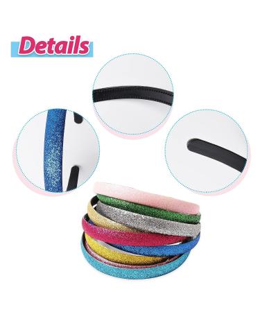 SBYURE 15-Piece Sparkly Plastic Headbands for Women - Colorful Glitter Hair Accessories - Buy Online on SooperMarket.com