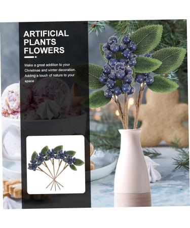 ABOOFAN 15 Pcs Artificial Berry Cuttings Christmas Faux Apples Fake Berries Green Garland Artificial Pine Picks Decor Xmas Tree Picks Blue Flowers Cherry Bean Sticks Iron Dark Bluex3pcs 18X7.5X3CMx3pcs - Buy Online on SooperMarket.com