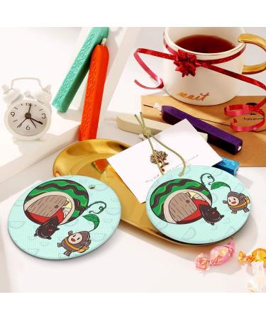 YYHHAOFA Sunflower Seeds Watermelon Seeds Prints Christmas Ceramic Round Pendant Decoration - Festive Hanging Ornament for Stores and Homes -2.9 in - Buy Online on SooperMarket.com