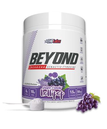 EHP Labs Beyond BCAA Powder Amino Acids Supplement for Muscle Recovery - Sugar Free BCAAs Amino Acids Post Workout Recovery Powder & 10g of EAA Amino Acids Powder - 60 Servings (Grape Candy Lollipop)