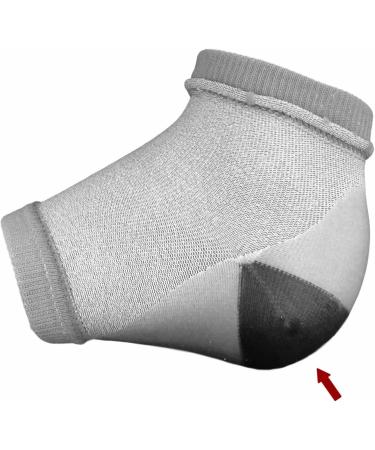 Cracked Heels Repair Bundle: 2 Pairs of Gray Moisturizing Silicone Gel Heel Socks with OKeeffes Healthy Feet Cream - Home Foot Skin Care - Buy Online on SooperMarket.com