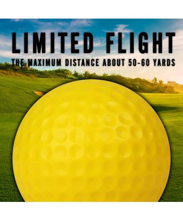 CHAMPKEY Practice Foam Golf Balls 16 Pack - Limited Flight Yellow Training Balls for Indoor & Outdoor Use - Buy Online on SooperMarket.com