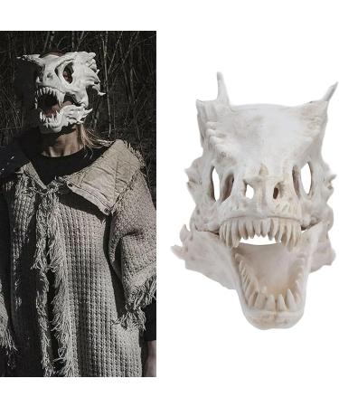Scary Halloween Mask Latex Simulation Dinosaur Skull Mask Head Cover Halloween Skull Mask Scary Latex Full Head Realistic Masks for Halloween Costume Party Cosplay - Buy Online on SooperMarket.com