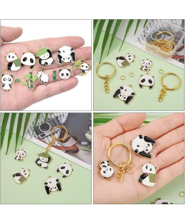 2 Boxes Panda Bamboo Pendant Keychain for Keys Animal Pendant Keychain Key Chain Making Supplies Bag 0.2X2.4X2.7CMx3pcs As Shownx3pcs - Buy Online on SooperMarket.com