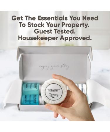 Terra Pure White Tea & Coconut Amenity Kit | Travel Size Shampoo Conditioner Lotion & More | 75 Pieces - Eco-Friendly Luxury Accessories for Hospitality - Buy Online on SooperMarket.com
