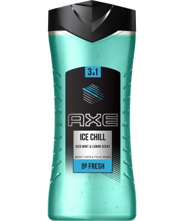 AX 3-in-1 shower gel & shampoo ICE Chill XL for long-lasting freshness and fragrance dermatologically tested 400 ml 6 pack mint 400 ml (6 Pack)