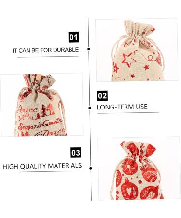 BCOATH 24pcs Countdown Candy Bag Advent Calendar Pouches Drawstring Bag Bags Tag Wood - Buy Online on SooperMarket.com