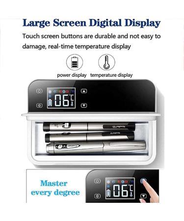 Mini Portable Refrigerator Cool Box Led Display Portable Insulin Cooler Medication Fridge Electric Insulin 0-18 Portable Insulin Cooler Touchmodel-singlebattery - Buy Online on SooperMarket.com