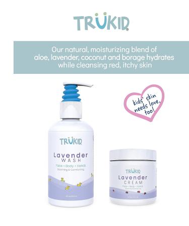 TruKid Lavender Calming Hair & Body Wash - Gentle Cleanser for Sensitive Skin, pH Balanced with Aloe & Coconut - Lavender Scent, All Natural (8 oz) - Buy Online on SooperMarket.com