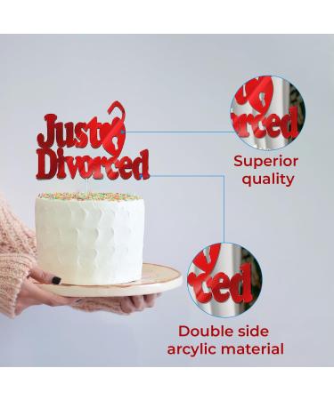Divorce Cake Toppers - Just Divorced Cake Picks | Break Up Theme Decorations - Buy Online on SooperMarket.com