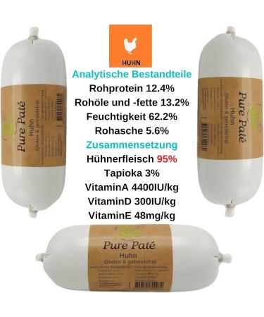 Paw Natural Hundenwurst Cutting Festival | 3x400g Gluten-Free Chicken Sausage | Premium Quality Fresh Meat for Dogs - Buy Online on SooperMarket.com