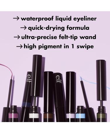 e.l.f. H2O Proof Inkwell Eyeliner Pen High-pigment Waterproof Liquid Eyeliner Delivers A Matte Finish Vegan & Cruelty-free Sugarplum 1 count (Pack of 1) Sugarplum - Buy Online on SooperMarket.com