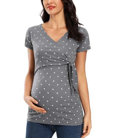 Love2Mi Maternity Breastfeeding Top - Long Sleeve V-Neck - Floral Design | Size L - Buy Online on SooperMarket.com