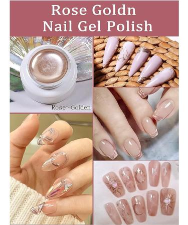 Gorvalin 3P Metallic Gel Nail Polish Set - 3D Gold, Silver, Rose Gold | UV Paint for Cyber Punk & French Acrylic Nail Art - Buy Online on SooperMarket.com