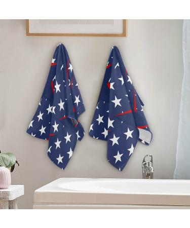 Patriotic Memorial Day Hand Towels 2 Pack - 28x14.5 in - Super Soft & Absorbent - Bathroom & Home Decor - Buy Online on SooperMarket.com