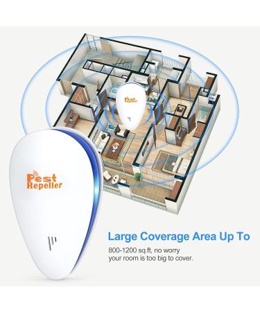 AMIAEDU Ultrasonic Pest Repeller 6 Pack - Indoor Plug-in Repellent for Roach, Spider, Ants, Insect, Rodents - Mouse Control for Home, Kitchen, Warehouse, Hotel - Buy Online on SooperMarket.com