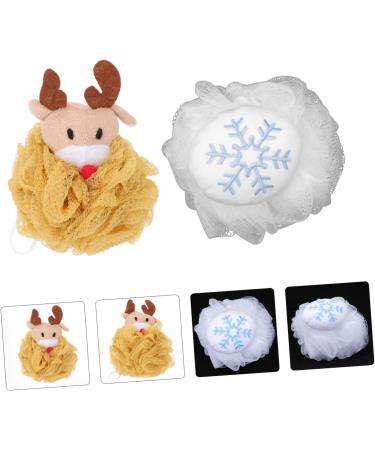 PRETYZOOM 4 Pcs Bath Ball Shower Loofah Sponge Set - Body Wash Scrubber Mesh Pouf Exfoliating Bath Brush - Soft Assorted Colors for Kids & Adults - Buy Online on SooperMarket.com