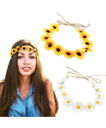 REYIN-CHHN Sunflower Headband | Daisy Hair Accessories | Flower Headbands for Women and Girls - Perfect for Everyday Wear | Unique Sunflower & Daisy Designs | Ideal for Ladies & Young Girls - Buy Online on SooperMarket.com
