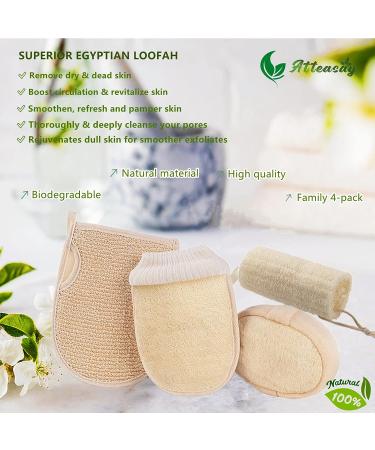Exfoliating Loofah Glove - Heavy Duty Body Scrubber for Shower Spa Massage - Men & Women - Buy Online on SooperMarket.com