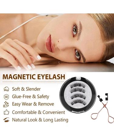Magnetic Eyelashes Natural Look Reusable Magnetic Eyelashes Kit with Applicator Magnetic Eyelashes without Eyeliner Magnetic Lashes Natural Magnetic Eyelashes 3D Magnetic Eyelashes No Glue Needed - Buy Online on SooperMarket.com