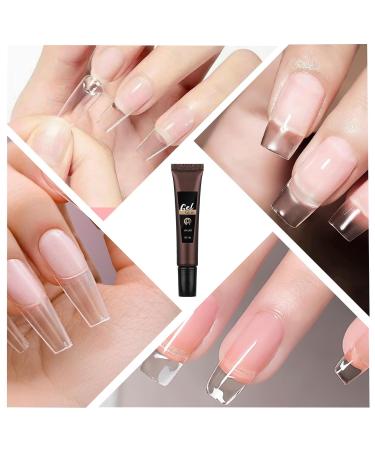 Gel Nail Tip Glue Gel Glue Nail Glue Base Gel Strong Glue Long-Lasting Soft Gel Glue Nail Tips Gel Extension Glue Gel Glue for Rhinestone Nails round mouth - Buy Online on SooperMarket.com
