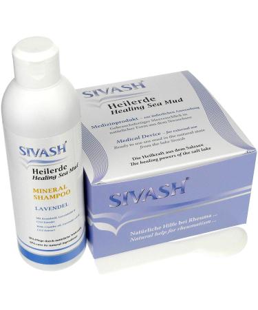 Set for psoriasis scalp treatment: Sivash healing clay 1kg spatula mineral shampoo 300ml