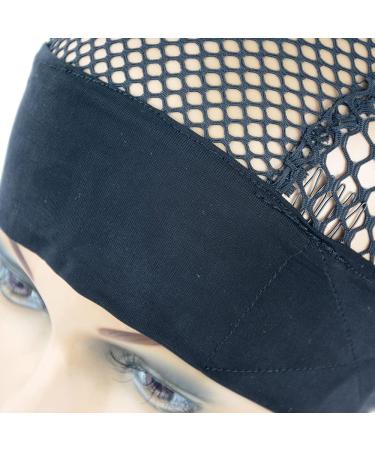 YANTAISIYU Black Crochet Wig Cap Headband with Adjustable Weaving Base - 1pc - Buy Online on SooperMarket.com