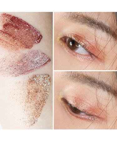 Go Ho 6 Colors Glitter Eyeshadow - Liquid Eyeliner Diamond Shine Eye Stick | Highly Pigmented Long-Wearing Makeup for Women - Buy Online on SooperMarket.com